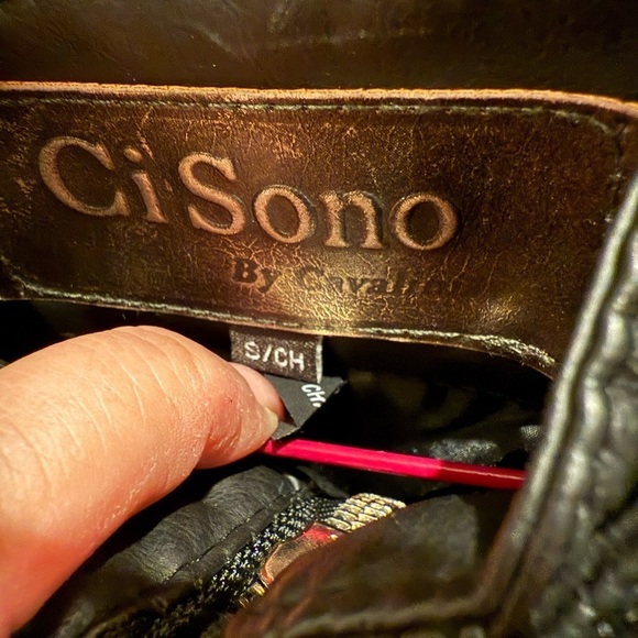 Ci Sono By Cavalini Womens Motorcycle Bomber Jacket Padded Vegan Leather Small - Picture 3 of 3